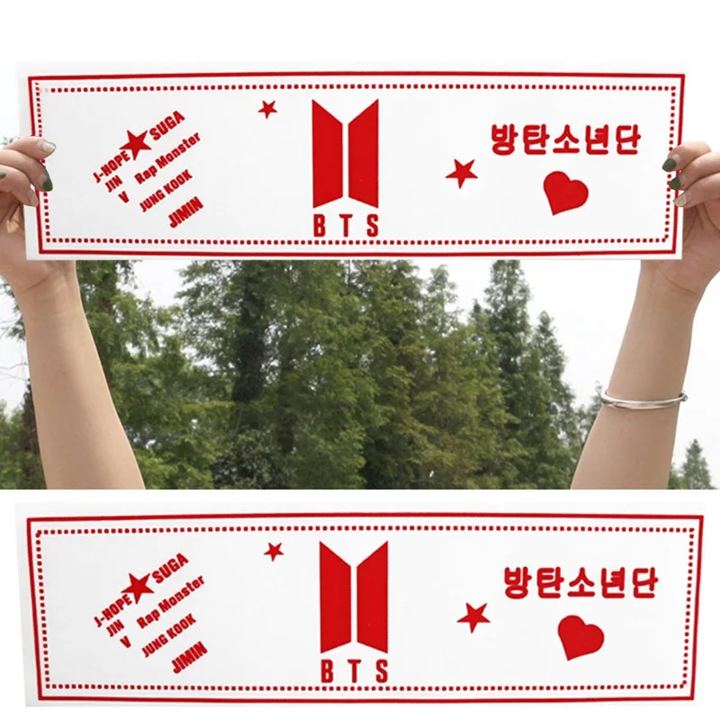 BTS Bangtan Boys Concert Airport Supporting Banner K POP BTS Banner Hand Banner Fabric Hang Up