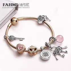 FAHMI 925 пробы 100% серебро незаменимый Современный браслет подходит для любовника подарок оригинальный для женщин модные украшения