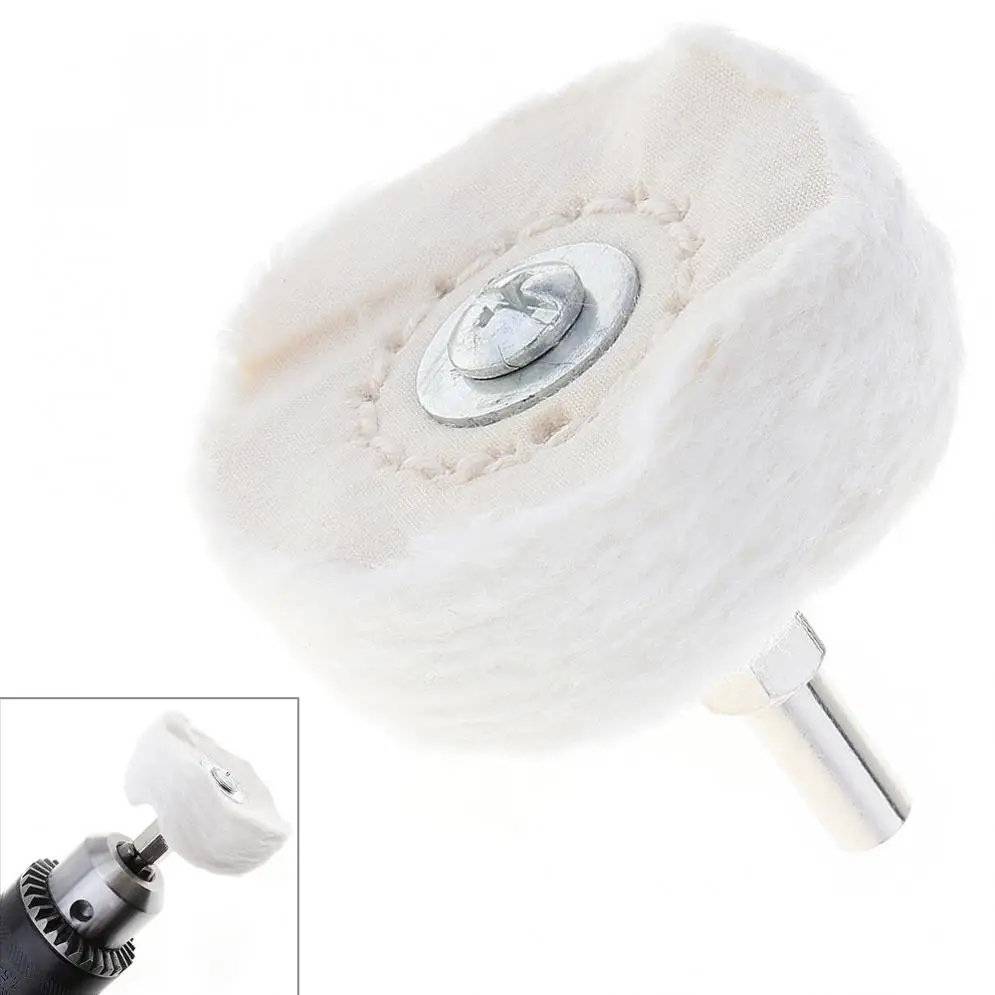 

TORO 2 Inch T-shaped White Cloth Polishing Wheel Mirror Polishing Buffer Cotton Pad with 6mm Shank Diameter Surface Polishing