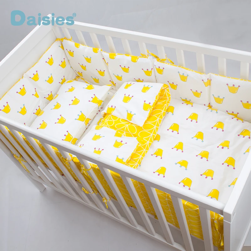 

3 Pcs Cotton Crib Bed Linen Kit Cartoon Baby Bedding Set Includes Pillowcase Bed Sheet Duvet Cover Without Filler