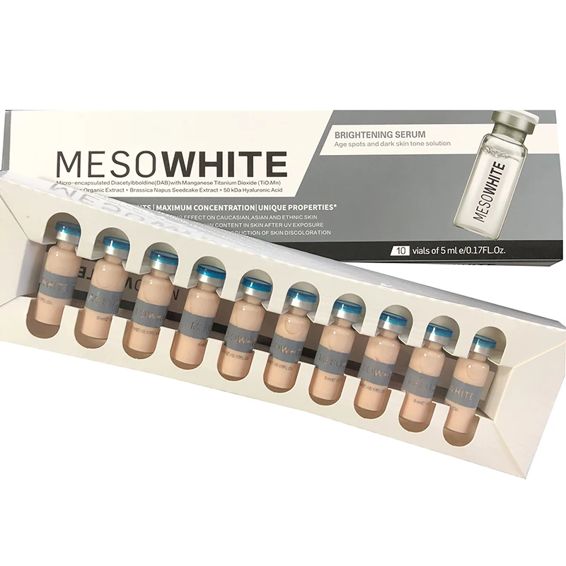 10 бутылок/коробка BB крем светящаяся сыворотка Meso белая осветляющая сыворотка натуральный обнаженный макияж основа BB лечение машина приспособления для ручки