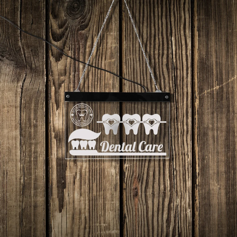 Dentist Dental Care LED Neon Sign Dental Hygienist Office Bedroom ...