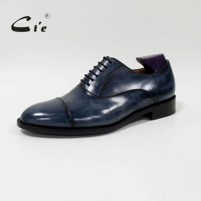 Respiráveis Homens 100 blake Rodada Oxford 03 Ox Sapato De Genuíno 03 Handmade Ofício Captoe Couro Patina Bespoke Cie Marinha Bezerro Mackay Dos Zaq0wZt