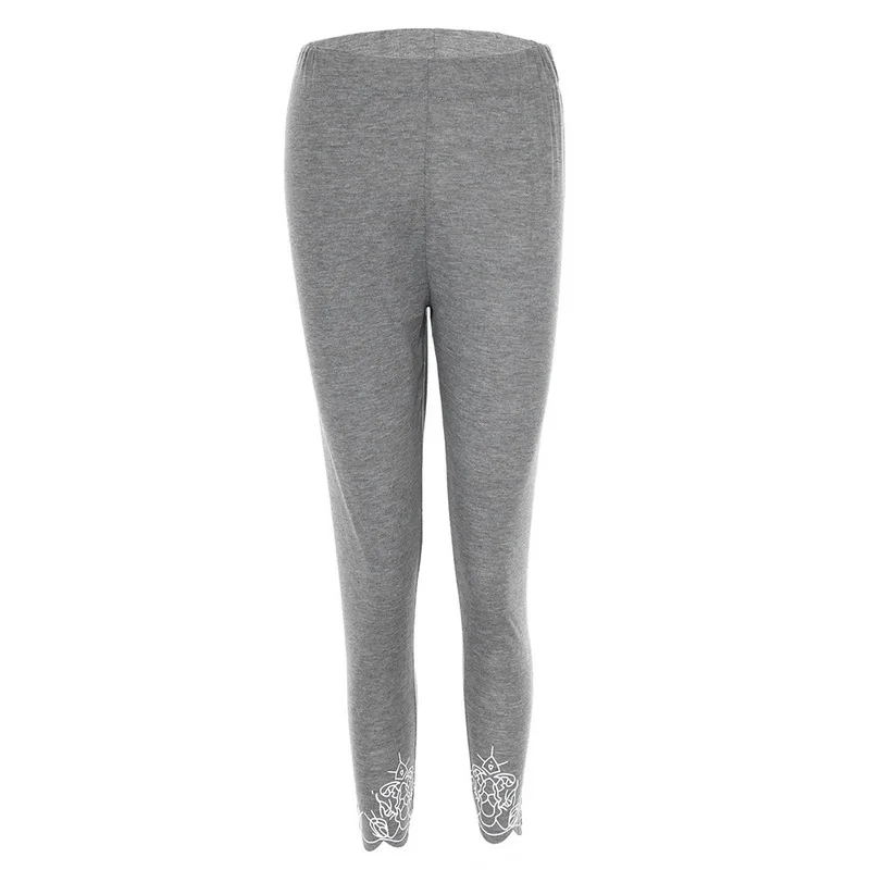 NIBESSER Hollow Out Skinny Leggings Women Breathable Printed Pencil Pants Legging New Arrival Elastic Sexy Trousers Joggers - Цвет: Grey