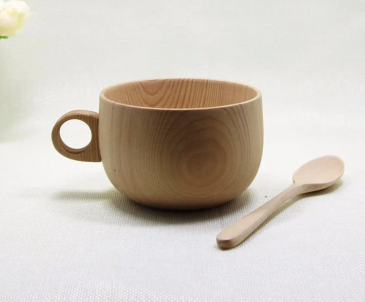 1 шт. 250 мл натуральная японская деревянная кофейная чашка из гемлока с рукояткой креативный подарок для семьи