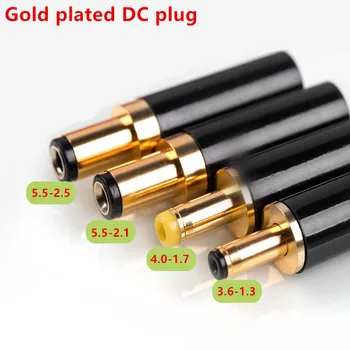 

Gold Plated DC Plug 5.5*2.5 5.5*2.1 4.0*1.7 3.5*1.3 for DAC TV Box Amplifier Power Cable G50