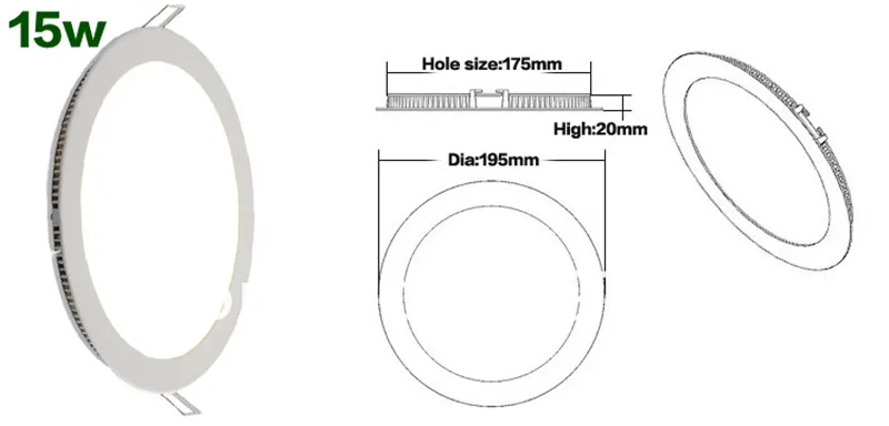 15w led downlight