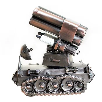 

2019 Creative New Design Alloy Tank Model Desk Decor Home Decoration TV/wine Cabinet Figurine Ornament Office Decoration
