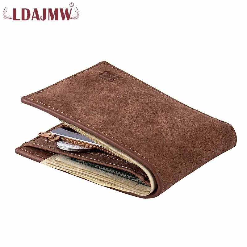 LDAJMW New Men Wallets Coin Purse Card Holder Small Wallet High Quality