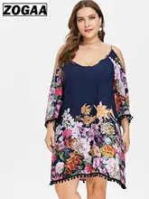 ZOGAA Plus Size Print Casual Cold Shoulder Dress Women Clothing Spring Spaghetti Strap Long Sleeve Dresses Party Dress Vestidos ZOGAA Plus Size Print Casual Cold Shoulder Dress Women Clothing Spring Spaghetti Strap Long Sleeve Dresses Party Dress Vestidos