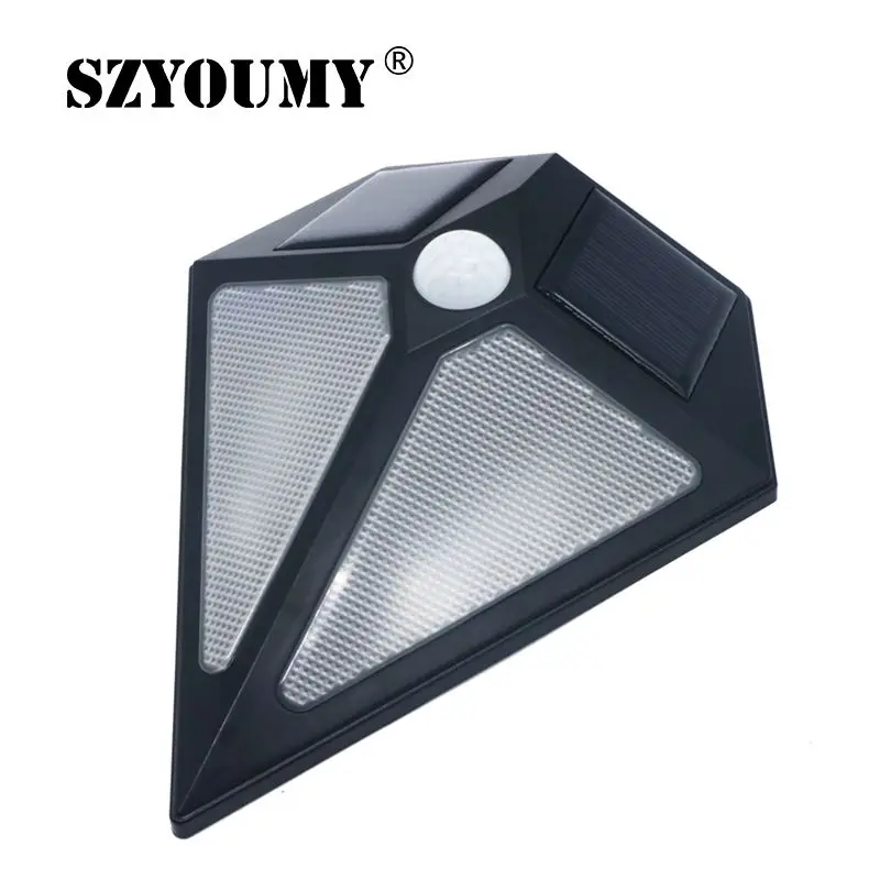 

SZYOUMY LED Solar Lamp 6 LED Motion Sensor Light Waterproof Wall Lamp for Stair Outdoor Garden Fence Yard