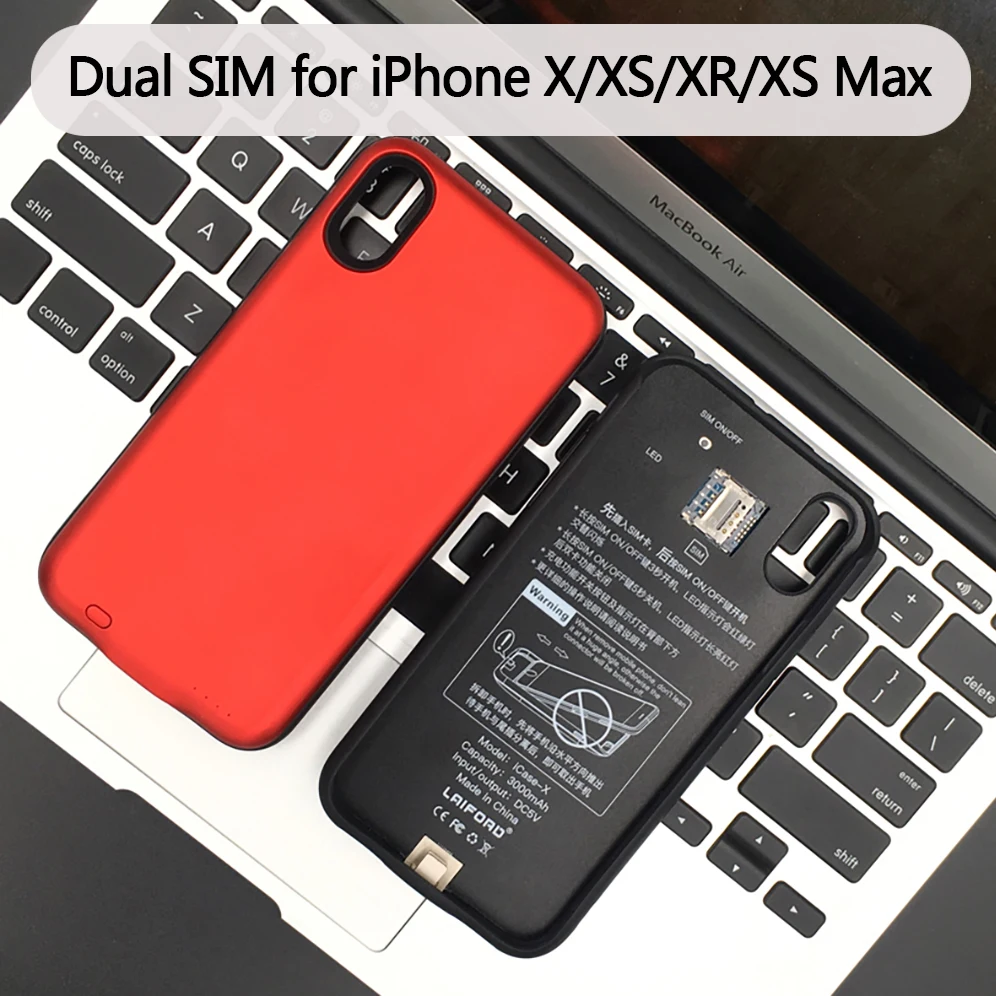 2019 для iPhone X/XS Dual SIM двойной режим ожидания Bluetooth адаптер резиновая рама долгое