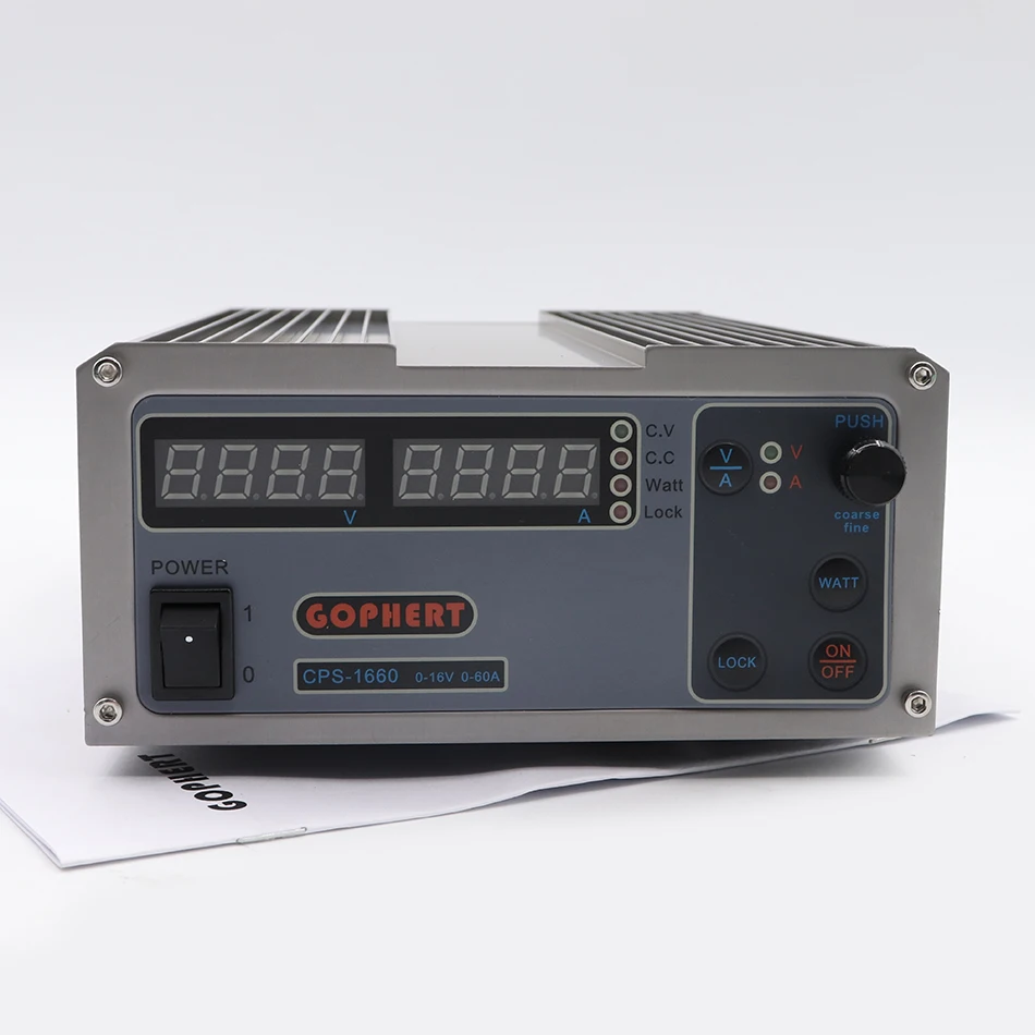 

GOPHERT CPS-1660 16V 60A Digital Adjustable DC Power Supply Switching power supply (220Vac EU US)