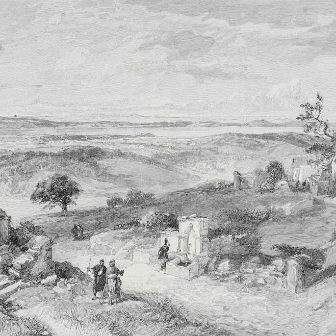 The Plains Of Troy From Erenkeui  Turkey. By William Simpson From The Picturesque Mediterranean Circa 1890