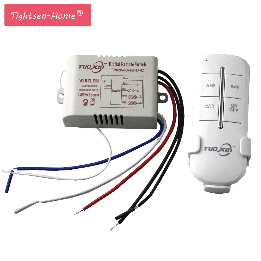 2 Way 220V канальный радиочастотный дистанционный цифровой беспроводной настенный