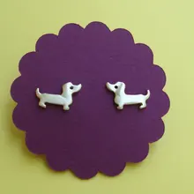 Ромашки одна пара Новые Модные Винтажные животные серьги в форме таксы для женщин милый щенок серьги-гвоздики в виде собаки Ретро вечерние серьги