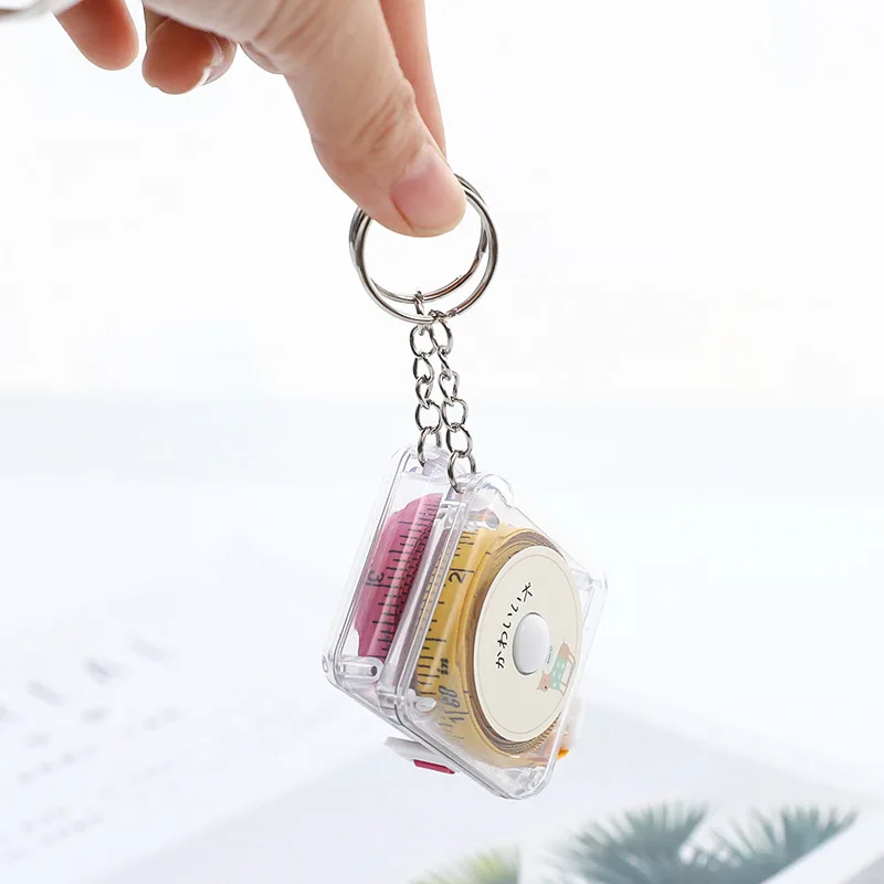 

1PCS 2261 small fresh 1.5 meters tape mini clothing measure waist circumference ruler multi-function portable