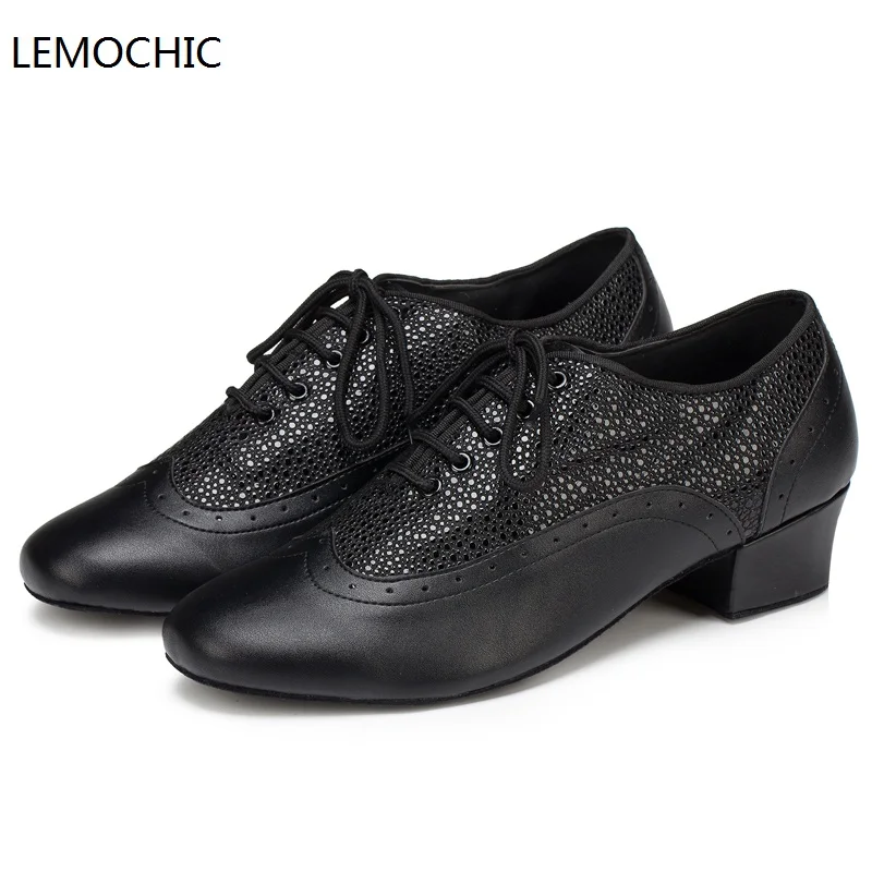 

LEMOCHIC new salsa jazz samba tango rumba dancing ballroom cha cha women latin pointe low heel belly step dance shoes on sale