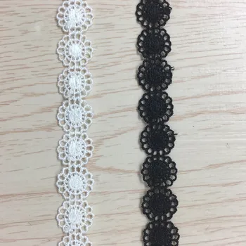 

Wholesale 14yards/lot 1.5cm width Embroidered Lace Ribbon For Sewing Fancy Trims Garment Accessories Decoration Hot sale YA74