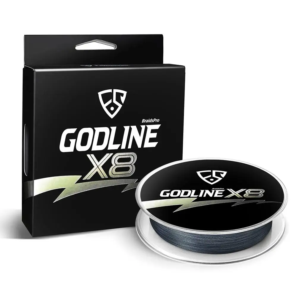 FISHINGSIR GODLINE X8 плетеная рыболовная леска, 8 нитей, ПЭ плетеная, 275 м, многофиламентная веревка, карпэ провод, супер силовые линии - Цвет: Gray