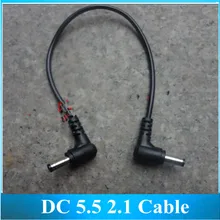 Мониторинг M/M Мощность линии двойной локоть Вилы головки 5.5 2.1 мм угол 90 градусов 12 В DC мощность шнура 50 шт