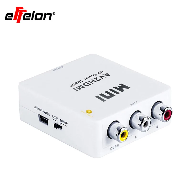 Effelon Высокое Качество Мини RCACVS 3 RCA Композитного Видео А. в. к HDMI Конвертер для