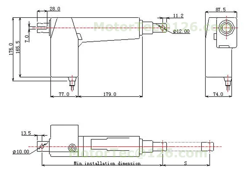 stainless steel 12V 24V DC linear actuator 8000N
