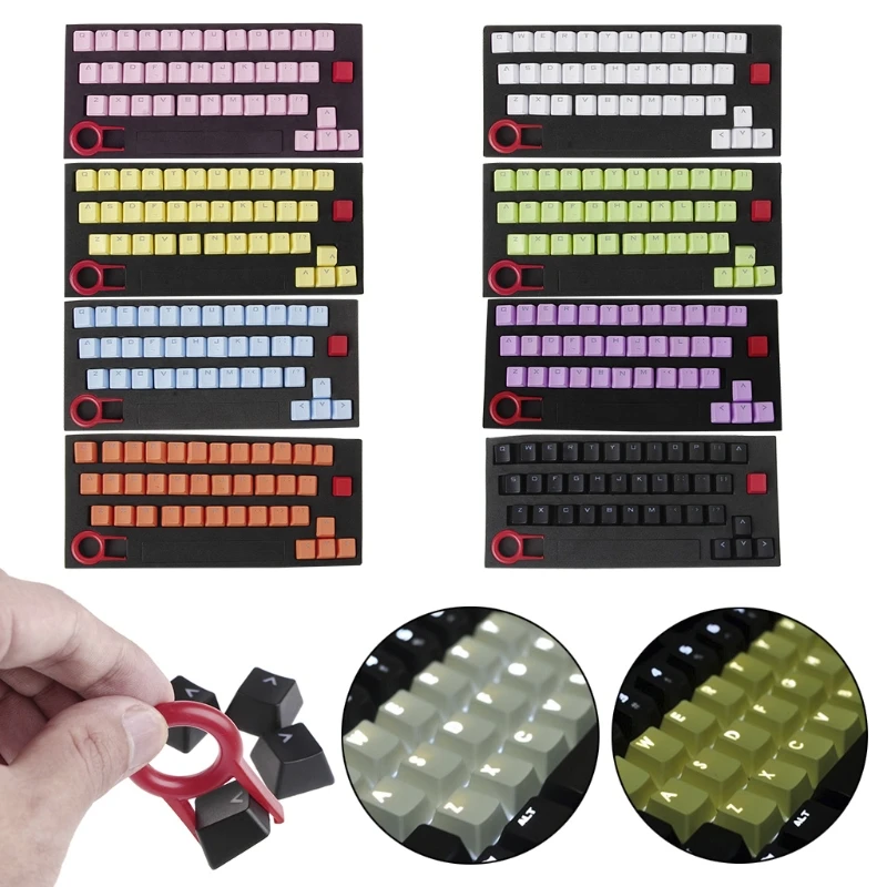PBT 37 клавишные колпачки с двойной подсветкой для механической