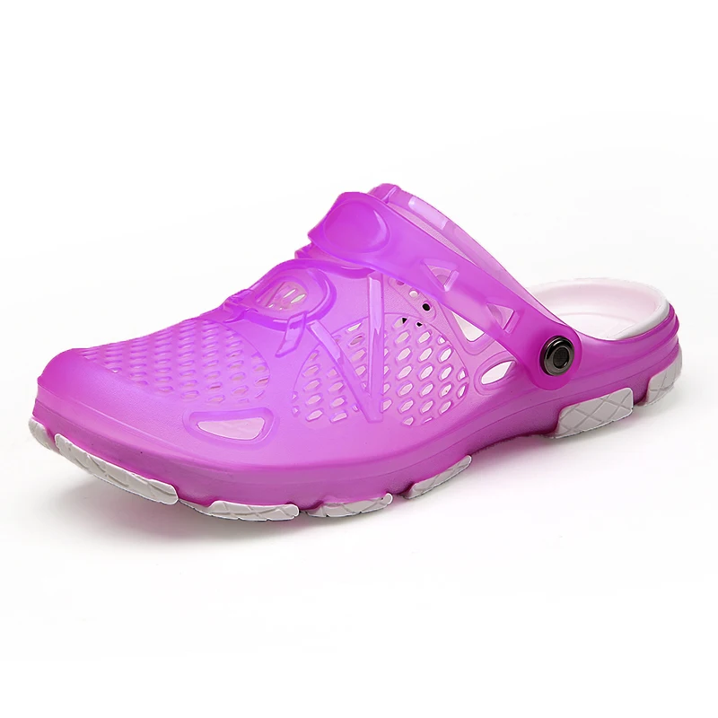

Women Jelly Shoes 2019 Summer Sandals Female Flat Shoe Casual Ladies Slip On Woman Candy Color Peep Toe Beach Shoes