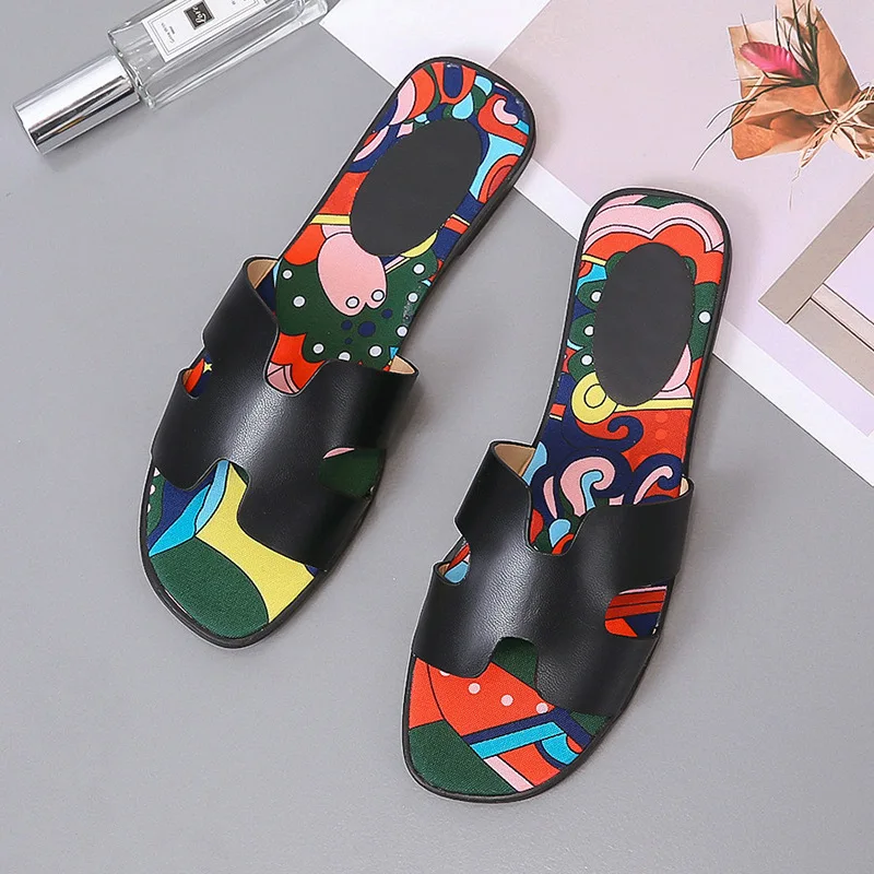 

Slippers Female Summer 2019 New Students Korean Version of The Outdoor Wear Flat Slippers Single Word Slippers