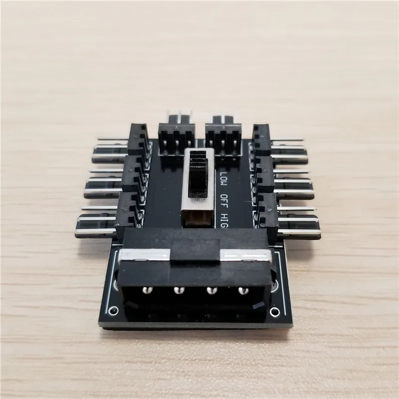 Cable Length: Sata Powered Cables PC Computer IDE 1 to 8 Multi Way Cooler Cooling Fan Hub 3Pin 12V PCB Splitter