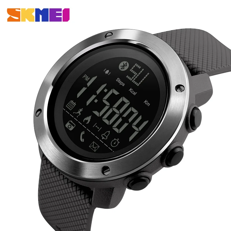 SKMEI Smart Sport Watch APP for APPLE IOS Android System Bluetooth Connect Wristwatch Waterproof Exercise Running Memory