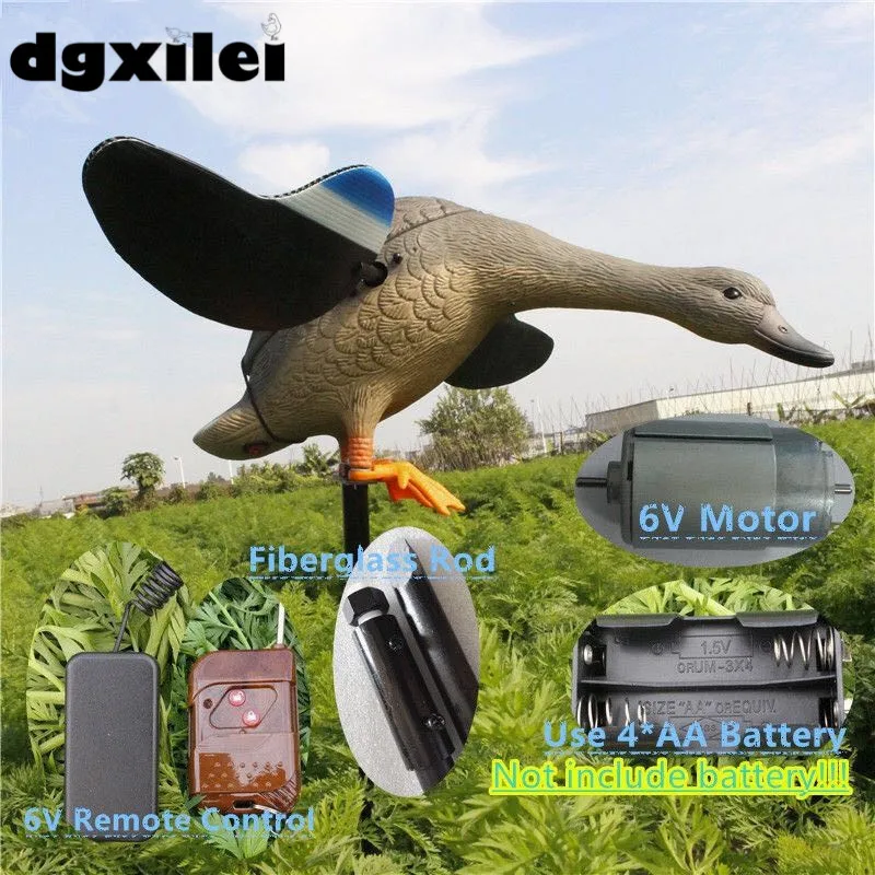Electric Duck Decoy Flying Motorized Duck With Remote Control 