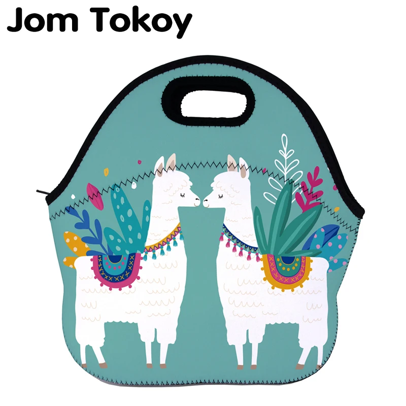 Jom Tokoy Alpaca термоизолированные сумки для обедов с принтом женщин Детская