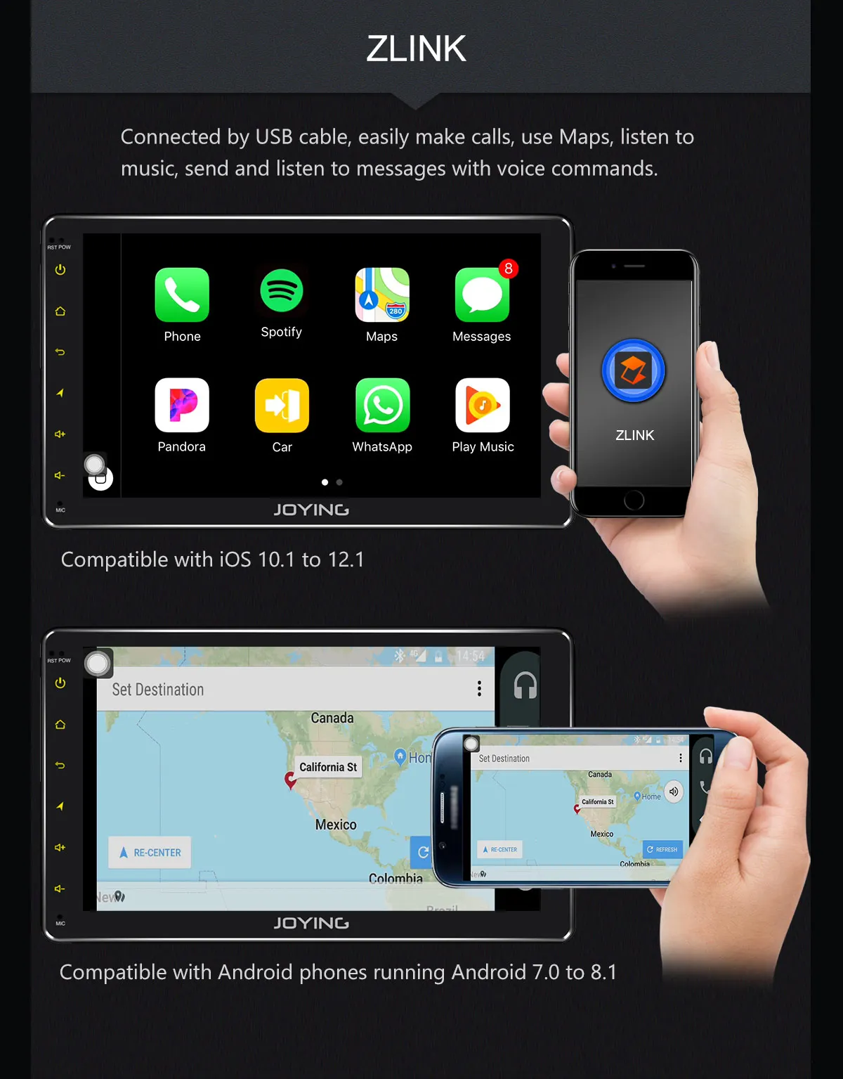 Best 8 Core Joying 4G+32G ROM 2 Din Android 8.1 Universal Car Audio Player Stereo Radio With GPS WIFI Navigation Head Unit SWC TPMS 3