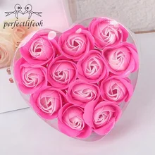 Perfectlifeoh романтические розы ПВХ прозрачные коробки День Святого Валентина креативный день рождения 12 цветов, чтобы отправить свою подругу