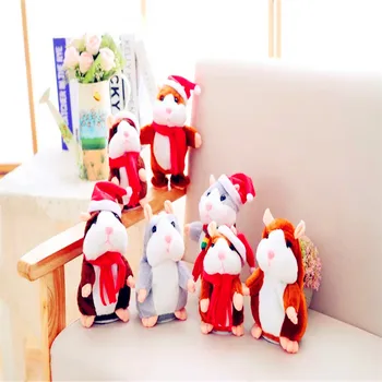 

Lovely Talking Hamster Speak Talk Sound Record Repeat Stuffed Plush Animal Kawaii Hamster Toys Dropshipping Promotion kid Gift