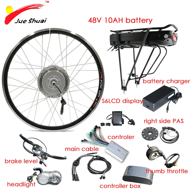 BAFANG 8fun комплект для электрического велосипеда 48V 500W переднее мотор для центрального движения колеса 26''700c Байк, способный преодолевать Броды комплект преобразователя для электрического велосипеда с сертификатом ce комплект уд/мин Электрический мотор