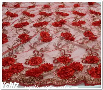 

African Swiss Voile Red Lace High Quality for Wedding/Clothes to Sewing Guipure Lace Fabric