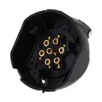 way סירה עגול חור טריילר Plug 7-Way האיחוד האירופי RV סירה משאית טריילר מחבר תקע + שקע + סוגר סט קיט משאית טריילר Connector (4)