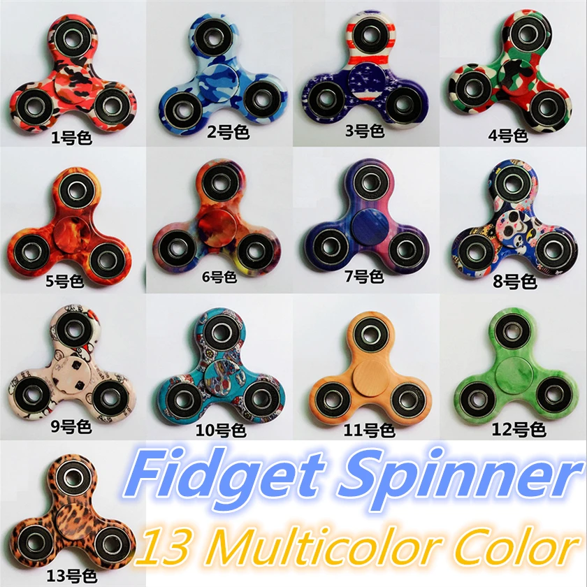 Colorful Hand Spinner Tri Spinner Fidgets Toy Plastic EDC Sensory fidget spinner For Autism And ADHD