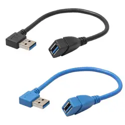 Универсальный USB 3,0 правый угол 90 градусов УДЛИНИТЕЛЬ шнур мужчин и женщин адаптер Горячая