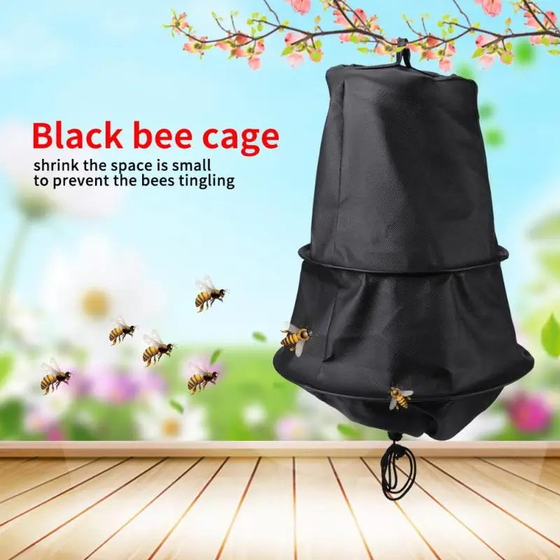 3 слоя черная пчелиная клетка инструмент для пчеловодства для ловли с дикой пчелы набор черного наружного использования садовый инструмент для пчеловодства - Цвет: Черный