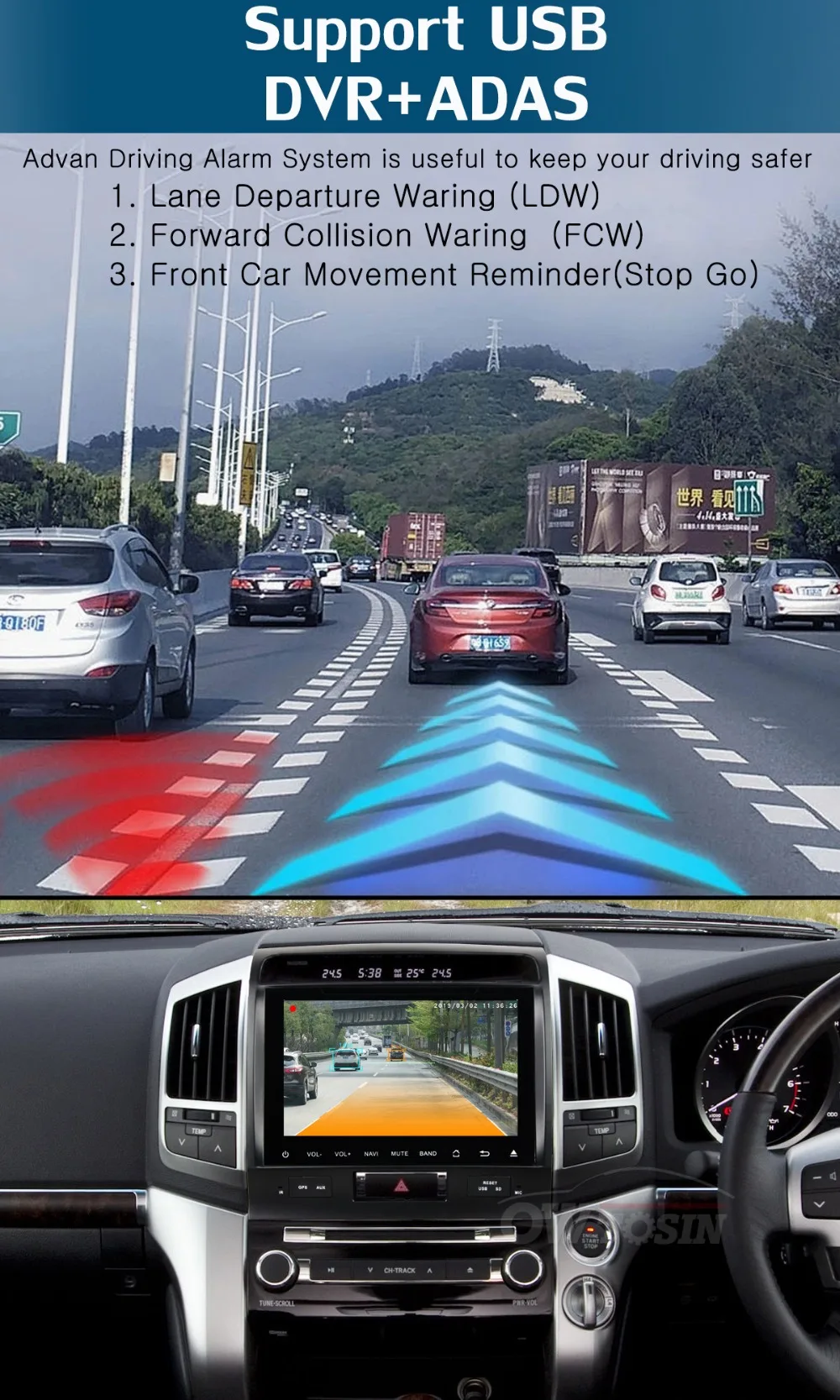 Excellent 9" IPS 8 Core 4G RAM+64G ROM Android 9.0 Car DVD Radio GPS For Toyota Land Cruiser LC200 2007-2015 DSP CarPlay Parrot BT Stereo 6