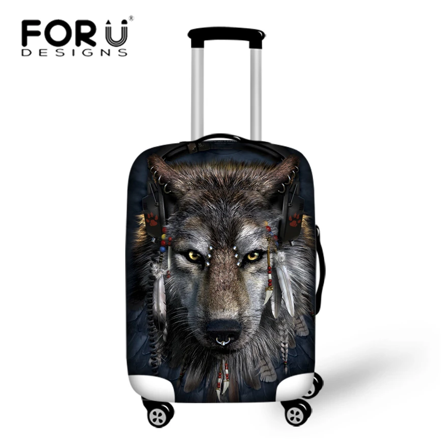 

FORUDESIGNS Travel Luggage Suitcase Protective Cover 3D Wolf Dog Printed Covers For 18-30 Inch Case Waterproof Cover for Luggage