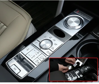 

For Land Rover Discovery 5 LR5 L462 2017-2019 Car Accessories Aluminum Alloy Center Console Gear function Area Protector Cover