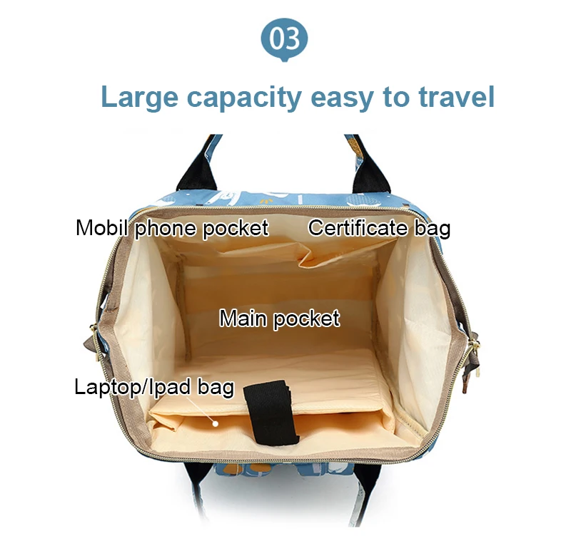 Baby Diaper Bag Waterproof Mummy Maternity Travel Backpack Nappy Changing Bags Large Capacity Nursing Wet Bag Laptop Backpack  (6)
