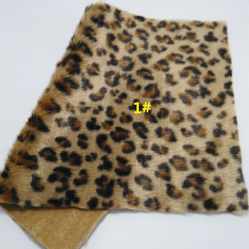 1PCS A4 SIZE 21X29cm Vinyl For Bows, Immitation Fur, Printed Leopard fur for DIY J11A - Цвет: 1