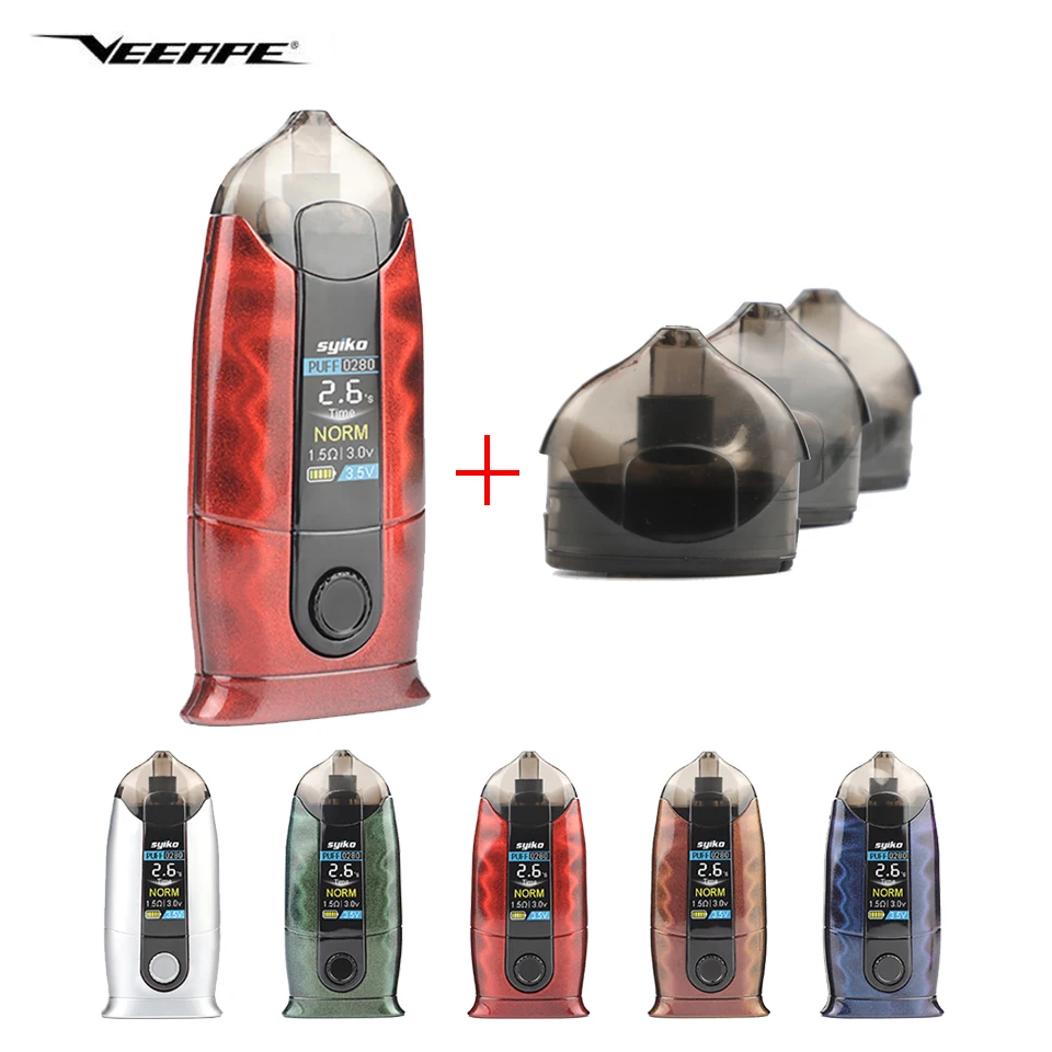 

Original Portable Veeape Syiko Alita Pod Vape kit 650mAh Built-in Battery E-Cigarette 2ml Pod Cartridge Vape kit VS minifit