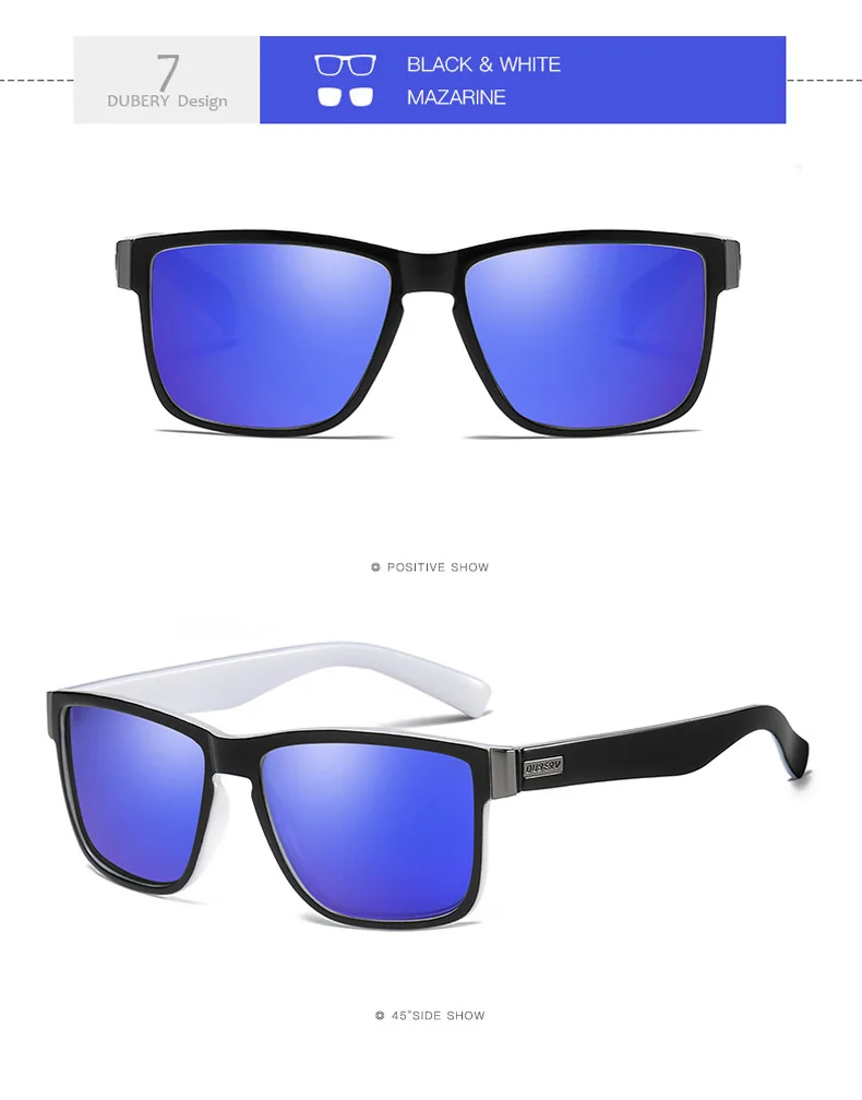 DUBERY поляризационные солнцезащитные очки мужские HD очки для вождения Ретро квадратные очки высокое качество Полароид линзы очки Gafas KD05X